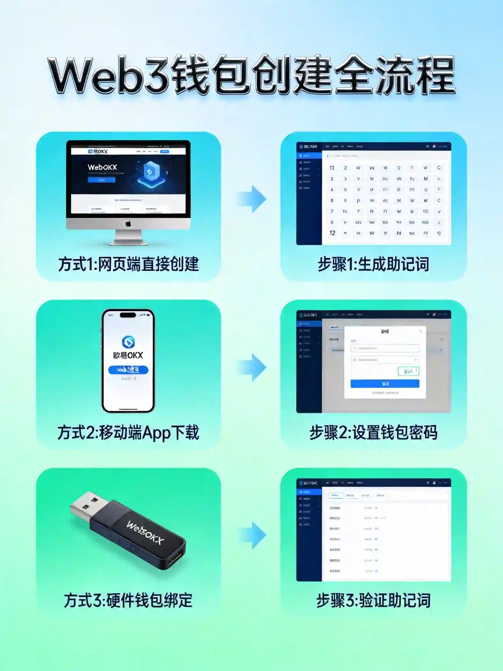 OKX Web3钱包创建全流程图
