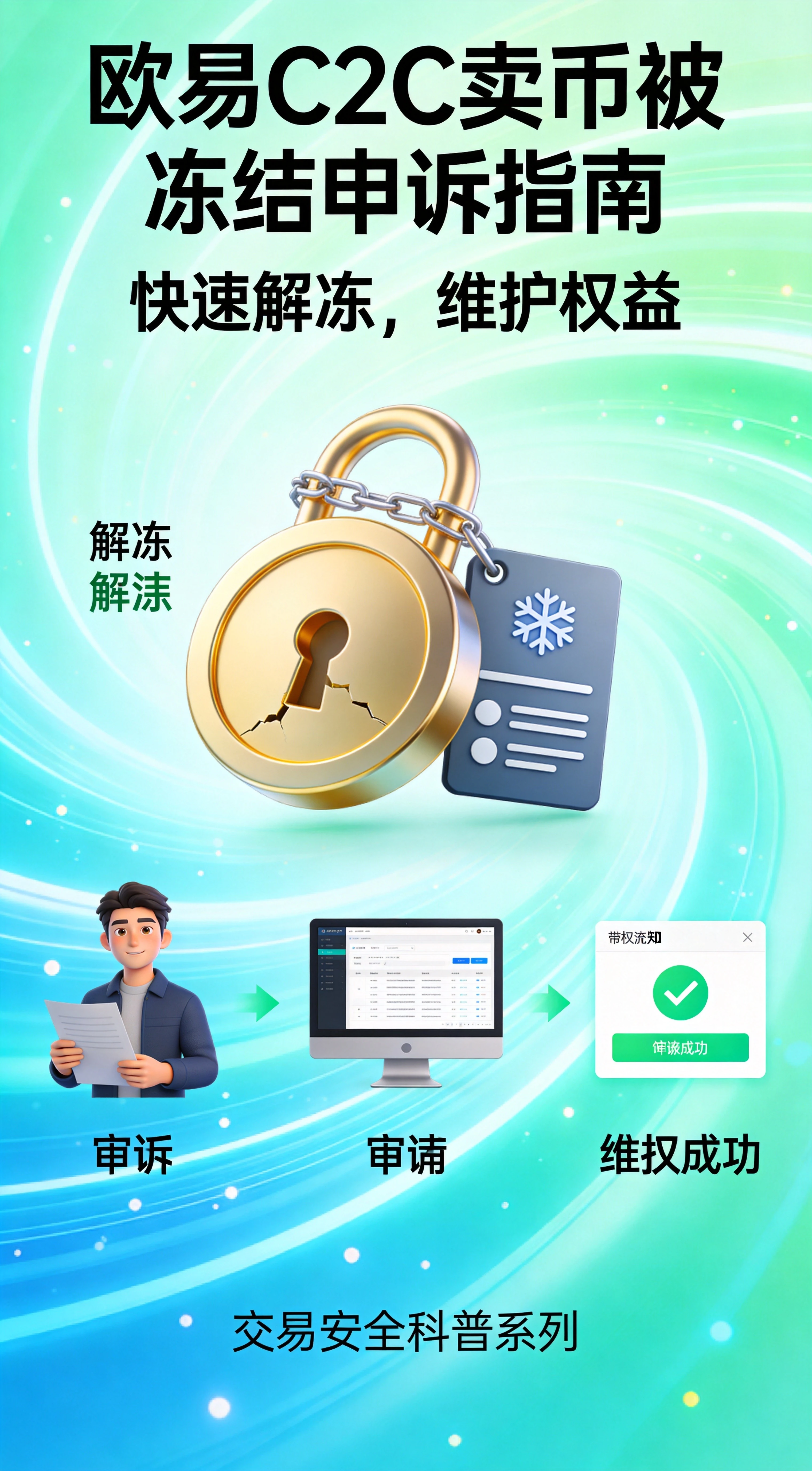 欧易C2C卖币被冻结怎么申诉？别急，按这步走